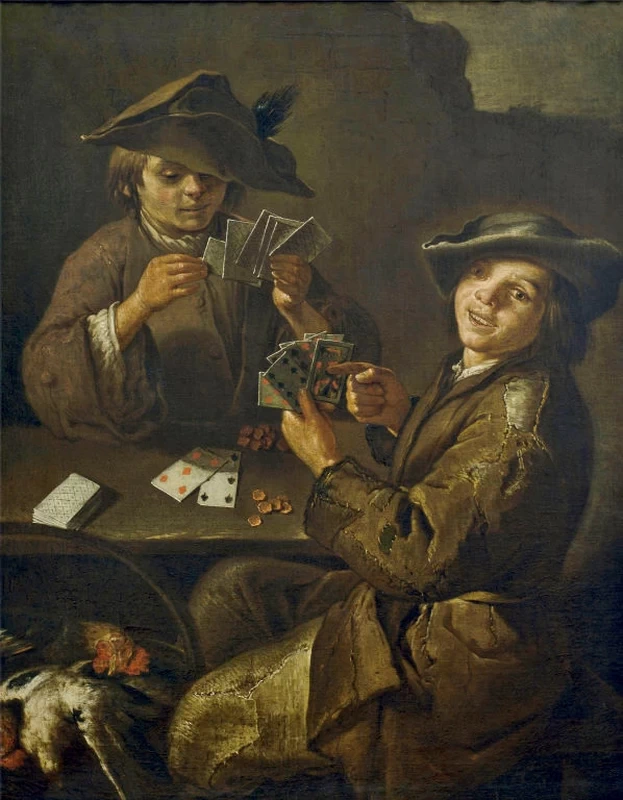 Ragazzi che giocano a carte - Auckland Art Gallery